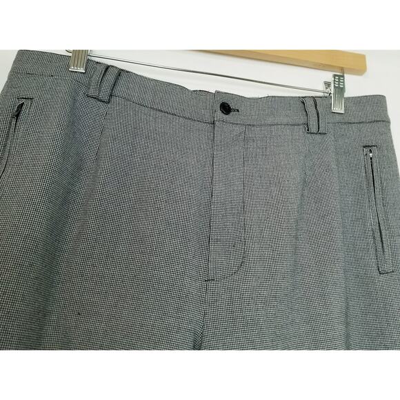 CJ Banks Women's Career Black White Houndstooth Cropped Stretch Pants Size 14W - Picture 3 of 11